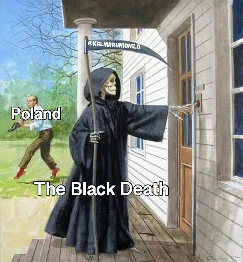 The Black Death spared large parts of Poland